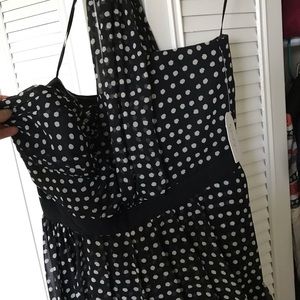 Little black polka dot dress